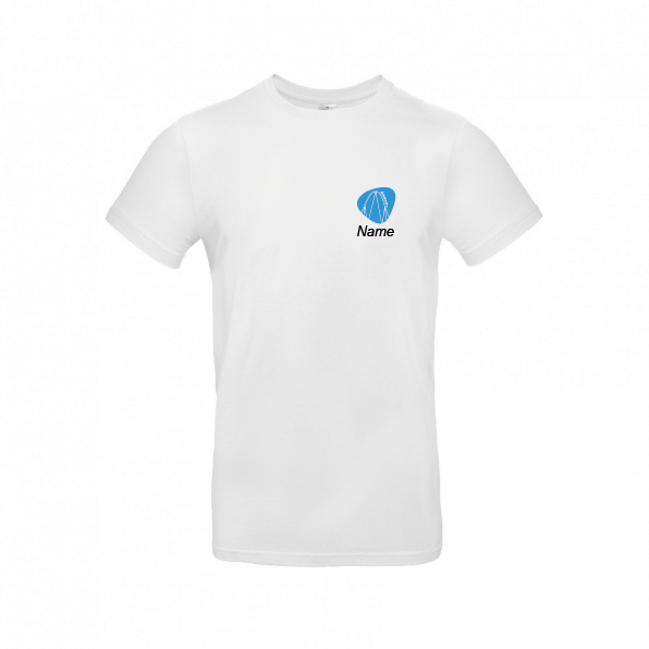 Unisex T-Shirt - Farbe weiß mit App Werbung inkl. Name und Versand